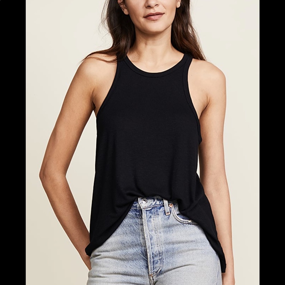 Black Free People Long Beach Tank